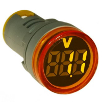 DMS-132 Цифровой LED вольтметр AC 20-500В, AD16-22VMC, желтый, установка на панель в отв d=22мм RUICHI pe438494 фото