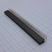 DS1024-2X40R2 Разъем штыревой двухрядный, розетка угловая на плату 80 контактов 2х40, шаг 2.54мм, длина 8.5мм CONNFLY pe317918 фото