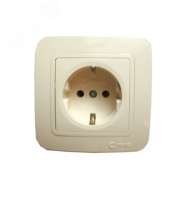 Розетка 1-м СП Lillium 16А IP20 с заземл. крем./крем. 70228 Makel pe681695 фото