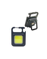 Фонарь-брелок аккумуляторный походный кемпинг 6Вт COB LED Li-po 502030 200мА.ч USB-шнур type C корпус ABS-пластик алюм. открывалка магнит на корпусе карабин регулируемая подставка KOC207Lit Космос pe758239 фото