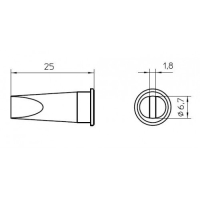 LHT E soldering tip 6.7mm Weller pe826335 фото