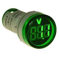 DMS-133 Цифровой LED вольтметр AC 20-500В, AD16-22VMC, зеленый, установка на панель в отв d=22мм RUICHI pe438495 фото