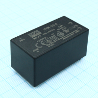 IRM-20-5 AC-DC, 20 Вт, вход 85...264В AC 47...440 Гц, 120...370B DC, выход 5В/4А, изоляция 3000В AC, в корпусе на плату 52.4x27x24мм, -30...+70°C Mean Well pe204768 фото