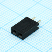 DS1023-1X2S21 Разъем штыревой однорядный, розетка прямая на плату 2 контакта, шаг 2.54мм CONNFLY pe317921 фото