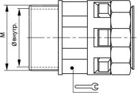 Монтажный комплект муфта труба-коробка DN 17 мм, М25х1,5, полиамид, цвет черный PACM17M25N DKC pe711905 фото