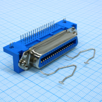 DS1079-F360BS Разъем Centronics, розетка 36 контактов угловая на плату, синий изолятор CONNFLY pe391137 фото