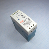 DRA-40-24 Преобразователь AC-DC на DIN-рейку  40.8Вт, выход 24В/1.7A, рег. вых 24…30В, димминг 3 в 1, вход 90...264В AC, 47...63Гц, 127...370В DC, изоляция 3000В AC, на DIN рейку, 40х90х100 мм, -30... pe339684 фото