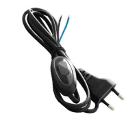 Шнур для бра ШВВП 2х0.75 с проходн. выкл. еврослот 1.7м черн. А1060 Ч UNIVersal pe653541 фото