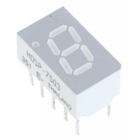 HDSP-7503 Семисегментный одноразрядный светодиодный индикатор, высота символа 7.62 мм (0.3