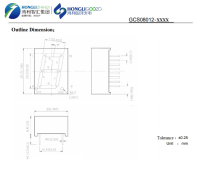 GCS08012BUR21-4.0 1 разрядный индикатор 20,32мм/красный/620нм/40-50мкд/ОА HongLi pe1070055 фото