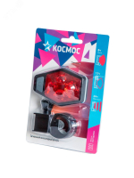 Фонарь велосипедный задний 4REDLED 2xAAA корпус ABS-пластик держатель-крепление зажим н KOC401B Космос pe582888 фото