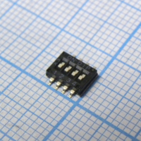 DHN-04F-V Движковый переключатель 4 группы SMD монтаж 1.27мм 25мА 24В положение ВЫКЛ DPT pe61672 фото