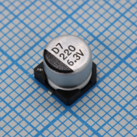 CD006M221E5APKKKV00R Конденсатор алюминиевый электролитический 220мкФ ±20% 6.3В (5 X 5.4мм) для поверхностного монтажа 0.8 Ом 230мА 2000час 105°С лента на катушке Suscon pe569577 фото