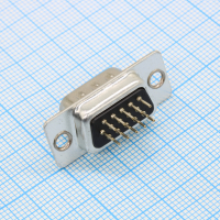 DS1077-15MB8NSS Разъем D-Sub высокой плотности, вилка 15 контактов прямая на плату, черный изолятор CONNFLY pe391145 фото