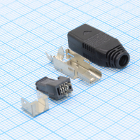 DS1105-BN60 Разъем Mini USB A вилка 4 контакта на кабель под пайку CONNFLY pe391401 фото