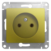 Розетка 1-м СП Glossa 16А IP20 250В без заземл. механизм фисташк. SE GSL001041 Systeme Electric pe556522 фото