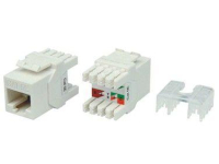 Вставка Keystone Jack RJ45 (8P8C) кат.5E KJ8-8P8C-C5e-180-WH тип 180град. бел. 426192 Hyperline pe577258 фото