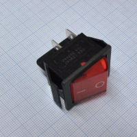 IRS-201-1A3-R/B Переключатель ON-OFF с подсветкой 15A 250VAC 10000 циклов плоская кнопка красная Jietong pe124906 фото