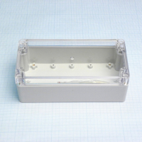 G258C Герметичный корпус из поликарбоната с прозрачной крышкой, IP65, светло-серый GAINTA pe147947 фото