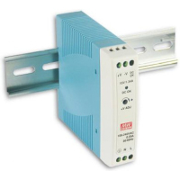 MDR-10-24 Преобразователь AC-DC на DIN-рейку  10Вт, выход 24В/0,42A, вход 85…264V AC, 47…63Гц /120…370В DC, изоляция 3000В AC, в кожухе  22,5х90х100мм, -20…+70°С Mean Well pe147692 фото