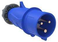 Вилка эл. каб. 16А 2P+PE 220В IP44 MAGNUM ССИ-013 PSN01-016-3 IEK pe548589 фото