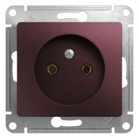 Розетка 1-м СП Glossa 16А IP20 250В без заземл. механизм баклажан. SE GSL001141 Systeme Electric pe556525 фото