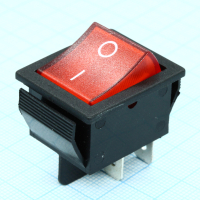IRS-201-1C3-R/B Переключатель с подсветкой ON-OFF (15A 250В) две группы на замыкание Jietong pe428781 фото