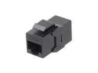 Адаптер проходной (coupler) Keystone Jack RJ45 (8P8C) кат.6 4 пары CA2-KJ-C6-BK черн. 444915 Hyperline pe577261 фото