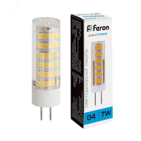 Лампа светодиодная LED 7вт 230в G4 дневной капсульная 25865 Feron pe802030 фото
