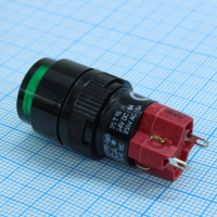 D16LMR1-1ABKG D16LMR1-1ABKG, Переключатель кнопочный без фиксации 250В/5А LED подсветка 24В DECA pe440558 фото