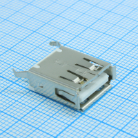 DS1095-10-WNB0 Разъем USB A розетка прямая на плату, белый изолятор, монтаж в отверстия CONNFLY pe391407 фото
