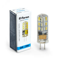 Лампа светодиодная LED 3вт 12в G4 дневной капсульная 25533 Feron pe802033 фото