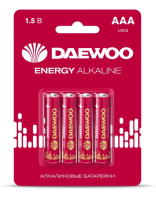 Элемент питания алкалиновый AAA/LR03 1.5В Energy Alkaline 2021 BL-4 (уп.4шт) 5029903 DAEWOO pe583154 фото