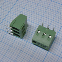DG128R-5.0-03P-14-00A(H) Винтовой клеммный блок c рельефной обоймой, 3 контакта. Серия DG128R-5.0 Degson pe129522 фото