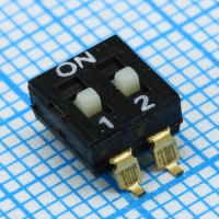 L-KLS7-KL-02-N-00 DIP-переключатель 2 группы SMD монтаж шаг 2.54мм 0.025А 24В с выступающим движком KLS pe519155 фото