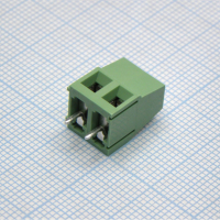 DG128-5.0-02P-14-00A(H) Винтовой клеммный блок c рельефной обоймой, 2 контакта шаг 5.0мм зеленый Degson pe129524 фото