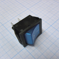 IRS-201-1C3-BL/B Переключатель ON-OFF с подсветкой 15A 250VAC 10000 циклов вогнутая кнопка синяя Jietong pe124917 фото