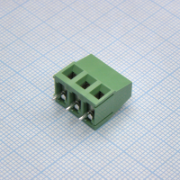 DG128-5.0-03P-14-00A(H) Винтовой клеммный блок c рельефной обоймой, 3 контакта шаг 5.0мм зеленый Degson pe129525 фото