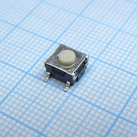 B3S1000 Кнопка тактильная миниатюрная SMD (6*6*4.3 - 3.4мм+толкатель 0.9мм) 1.57N(160гр) 0.05A 24В 5000000циклов лента на катушке OMRON pe347639 фото