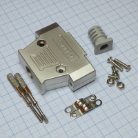 DS1047-25M2L-N Кожух для D-SUB разьема 25 контактов с удлиненными винтами, металлический CONNFLY pe330488 фото