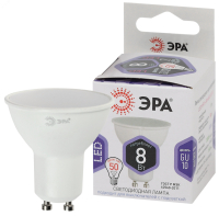 Лампа светодиодная LED MR16-8W-860-GU10 MR16 8Вт софит GU10 холод. бел. Б0049072 Эра pe661240 фото