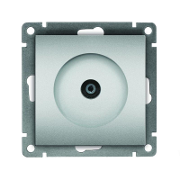 Розетка телевизионная TV 1-м СП Афина механизм серебр. Universal A0027-S UNIVersal pe811000 фото