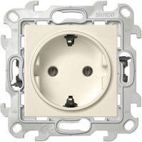 Розетка 1-м СП 24 16А IP20 2P+E Push&Go без защ. шторок механизм сл. кость 2420434-031 Simon pe555768 фото