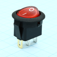 MIRS-101-8C3-R/B Переключатель с подсветкой ON-OFF (10A 125VAC, 6.5A 250VAC, 15A 12VDC) SPST 3P Jietong pe428792 фото