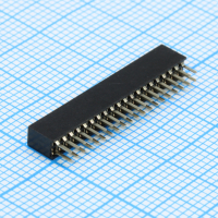 DS1065-03-2X20S8BV Разъем штыревой двухрядный, розетка прямая на плату 40 контактов 2х20, шаг 1.27мм CONNFLY pe679161 фото