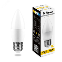 Лампа светодиодная LED 9вт Е27 теплый матовая свеча 25936 Feron pe802042 фото