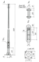 Опора ОГКф-5 (3мм 60/110 фл.190х10 мц. 140 отв. 19х4) гор. оцинк. МК 90056 UMECON pe588538 фото