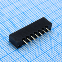 DS1020-07ST1D FPC разъем для шлейфа на плату прямой 7pin, шаг 2.54мм CONNFLY pe391420 фото