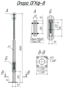 Опора ОГКф-8 (3мм 68/143 фл.300х10 мц. 200 отв. 23х4) гор. оцинк. МК 90313 UMECON pe588541 фото