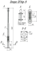 Опора ОГКф-9 (3мм 68/166 фл.300х10 мц. 200 отв. 23х4) гор. оцинк. МК 89899 UMECON pe588542 фото